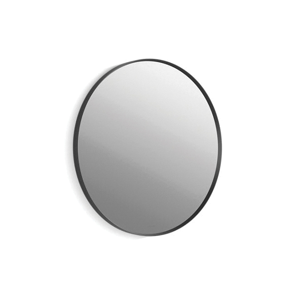 Kohler® 26050-BLL K-26050 Essential Decorative Mirror, Round Shape, 28-3/16 in Dia x 28-1/8 in W, Matte Black