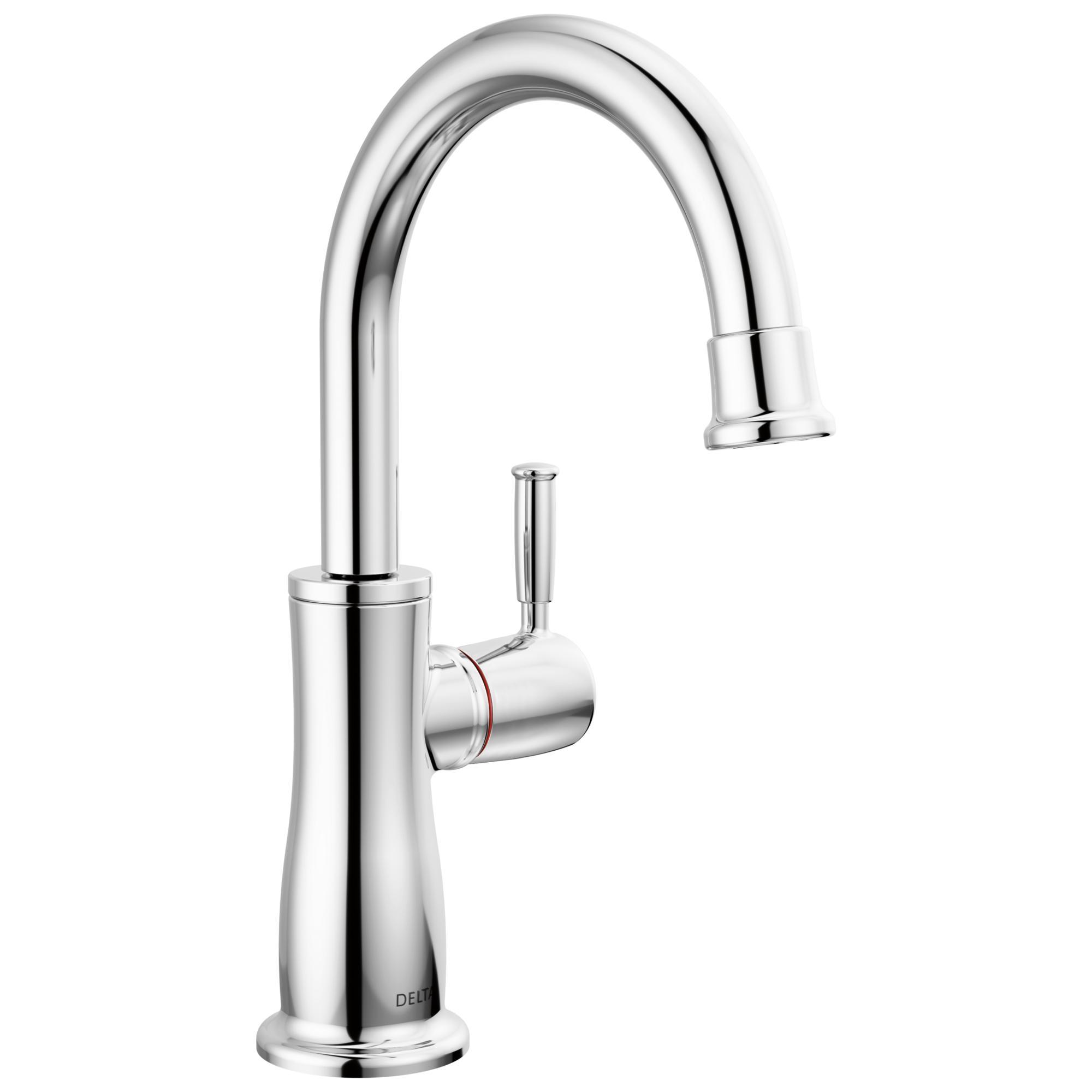DELTA® 1960LF-H Traditional Instant Hot Water Dispenser, Commercial/Residential, 1.5 gpm Flow Rate, 360 deg Swivel Spout, Polished Chrome, 1 Handles, Import