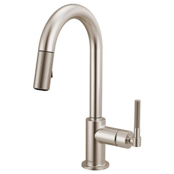 Brizo® 63943LF-SS Pull-Down Faucet with Arc Spout, Litze®, Stainless, 1 Handle, 1.8 gpm
