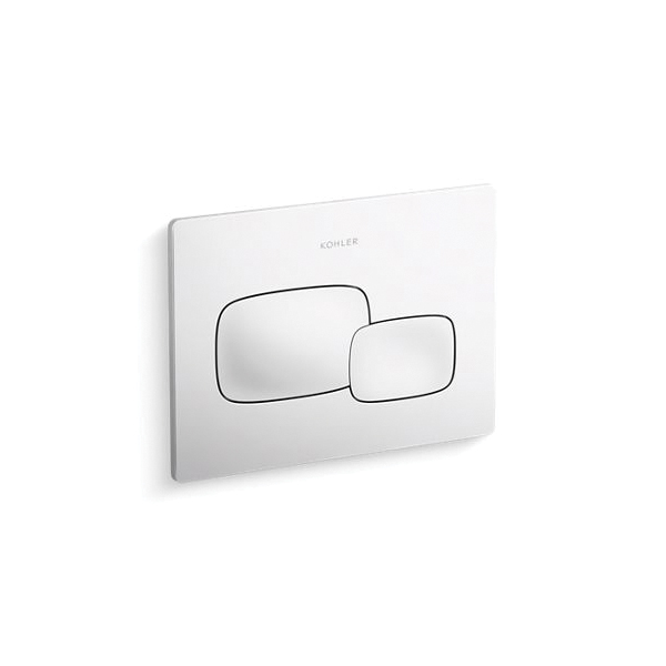 Kohler® 5413-0 Cue™ Flush Actuator Plate, For Use With K-18829 2 x 4 in Wall Tank and Carrier System, Plastic, White