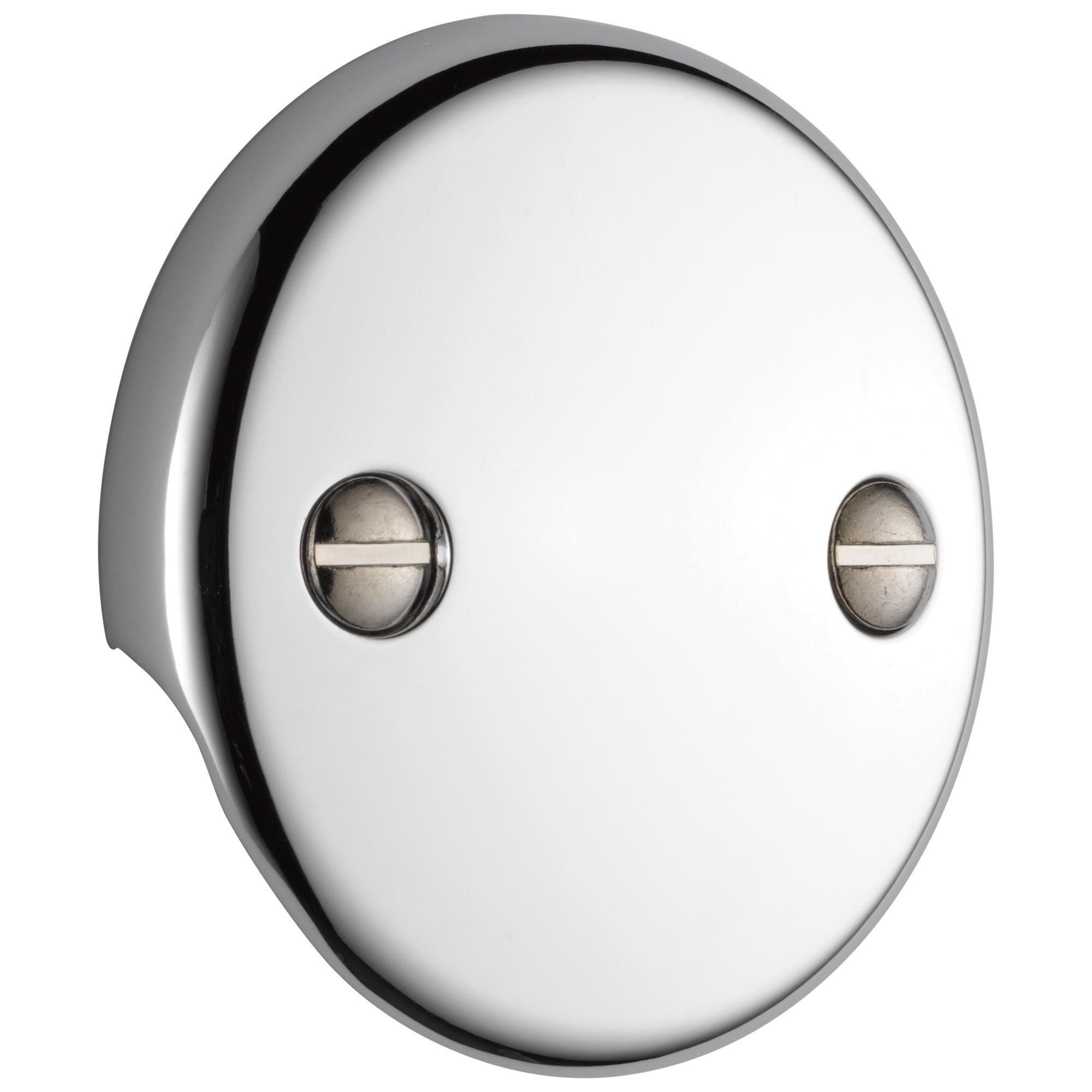DELTA® U2693-PK Overflow Face Plate, For Use With 2-Hole Bathtub Drain, Zinc, Import