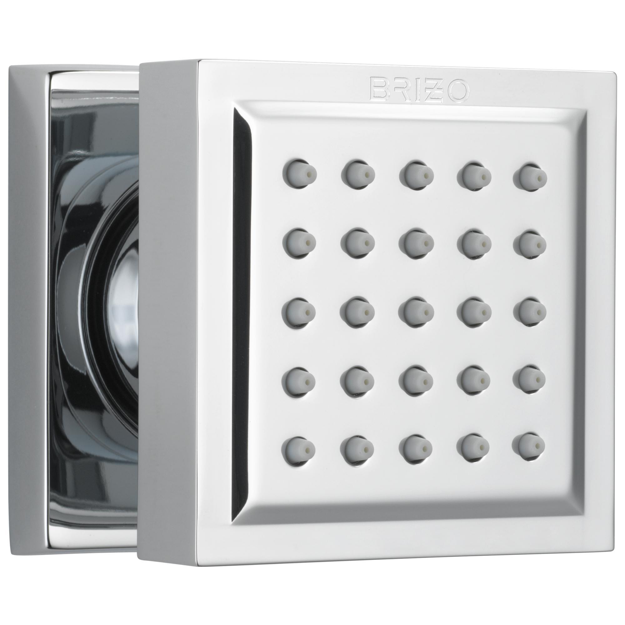 Brizo® 84121-PC Touch-Clean® Adjustable Square Body Spray, (1) Full Spray, 2 gpm Maximum, Wall Mount, Import