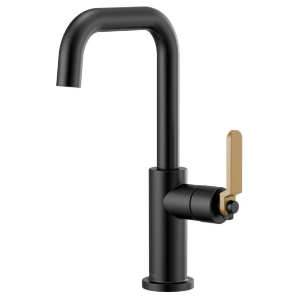 Brizo® 61054LF-BLGL Bar Faucet, Litze™, Matte Black/luxe Gold, 1 Handle, 1.8 gpm