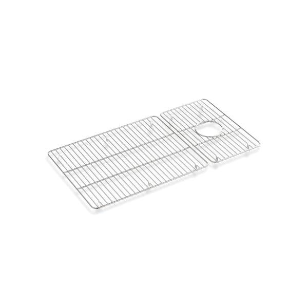 Kohler® 30182-ST K-30182 Cairn® Freestanding Sink Rack, 28-3/8 in L x 15-1/8 in W x 1-9/16 in H, Rectangular Shape, 2 Compartments