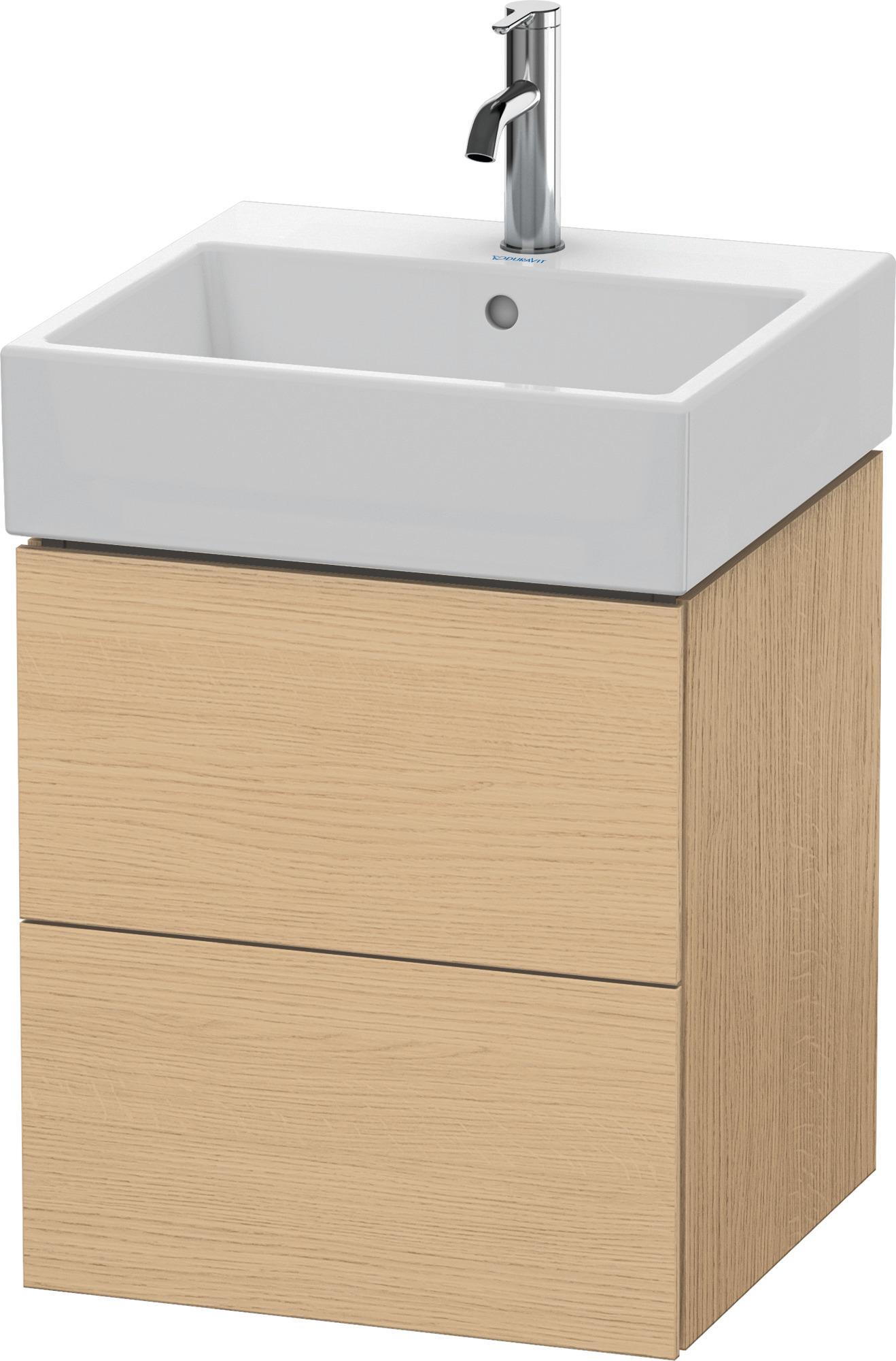 DURAVIT LC627403030 LC6274 L-Cube Vanity Unit, 544 mm OAH x 484 mm OAW x 459 mm OAD, Natural Oak Cabinet, Import