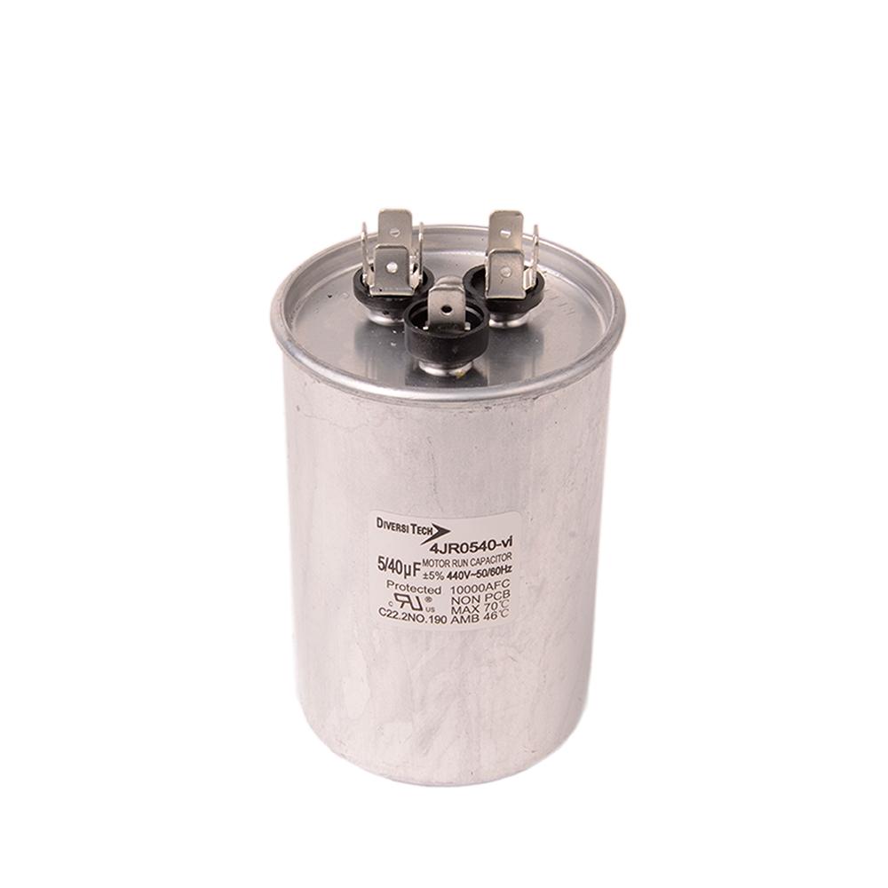 Diversitech 4JR0540 Dual Motor Run Capacitor, 40/5 uF, 400 VAC, Round