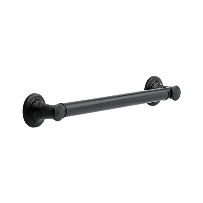 DELTA® 41618-RB Traditional Decorative Grab Bar, 18 in L x 1-1/4 in Dia, Venetian Bronze, Zinc, Import