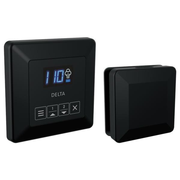 DELTA® 5CH-250T-BL Square Steam Shower Control, Digital Display, Matte Black, Domestic