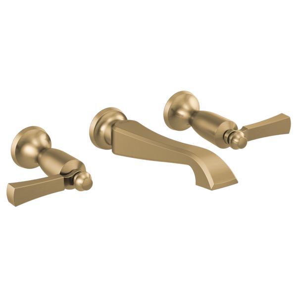 DELTA® T3556LF-CZWL Dorval™ Bathroom Faucet Trim Only, Commercial/Residential, 1.2 gpm Flow Rate, 2-5/8 in H Spout, 8 in Center, Brilliance® Champagne Bronze, 2 Handles, Function: Traditional