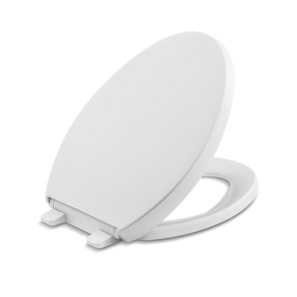 Kohler® 25301-0 K-25301 Reveal® Elongated Toilet Seat, Elongated Bowl, Closed Front, Plastic, White, Slow Close Hinge