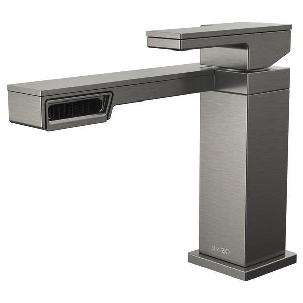 Brizo® 65022LF-SL Frank Lloyd Wright® Lavatory Faucet, Commercial/Residential, 1.2 gpm Flow Rate, 4-5/8 in H Spout, 1 Handles, 1 Faucet Holes, Luxe Steel, Function: Traditional