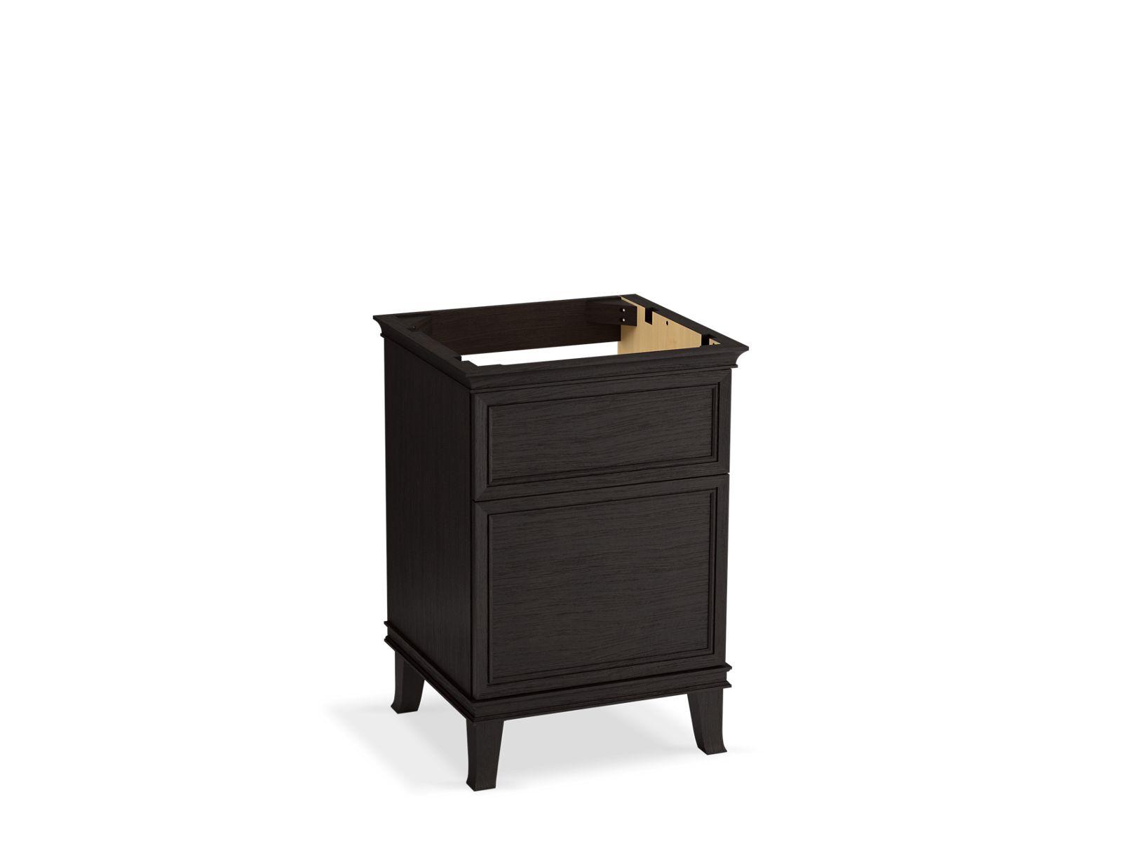 Kohler® 29469-BWK Artifacts™ Vanity Cabinet, 34-1/2 in OAH x 24 in OAW x 21-7/8 in OAD, Floor Mounting, Carbon Oak Cabinet