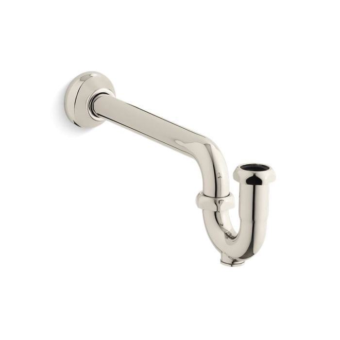 Kohler® 9018-SN Adjustable P-Trap With Long Tubing Outlet, 1-1/4 in Nominal, Brass, Slip Joint Connection
