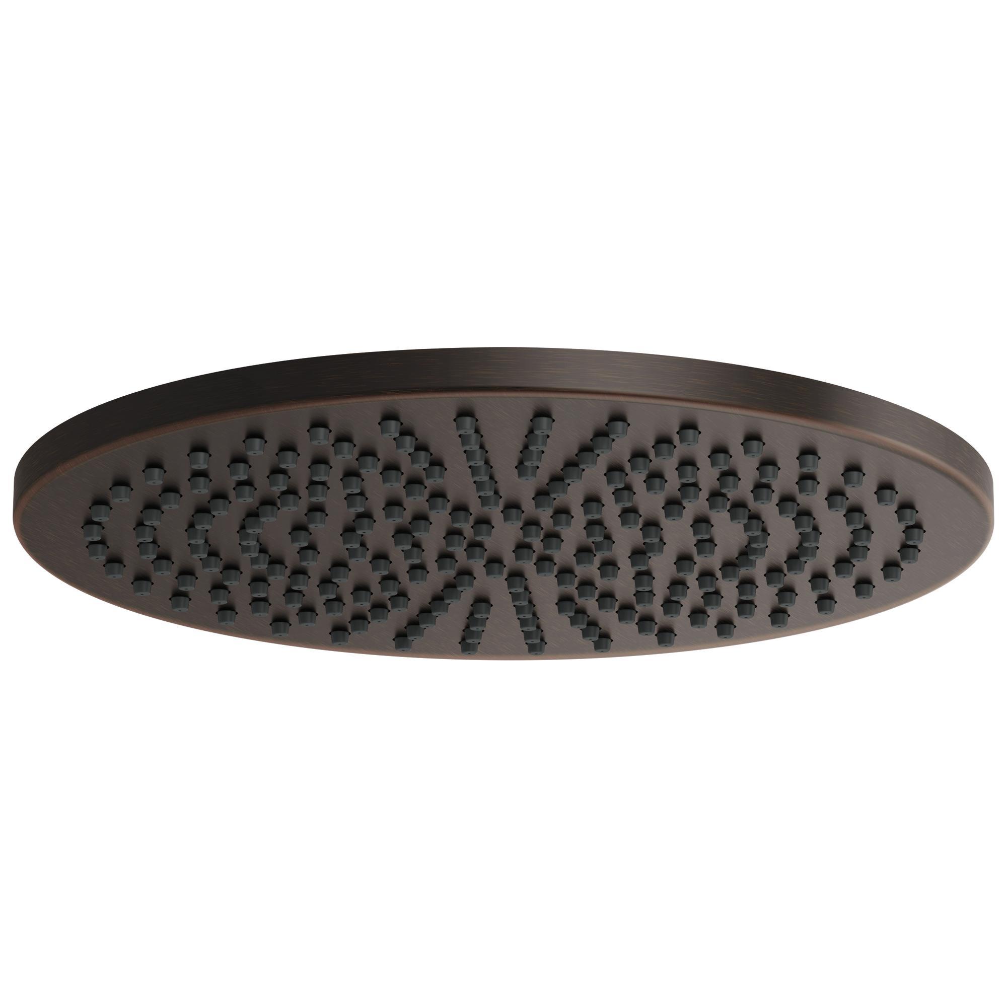 Brizo® 81392-RB-2.5 Raincan Shower Head, 2.5 gpm Flow Rate, 1 Spray, 2.38 in L x 11.81 in W x 11.81 in H Head, Import