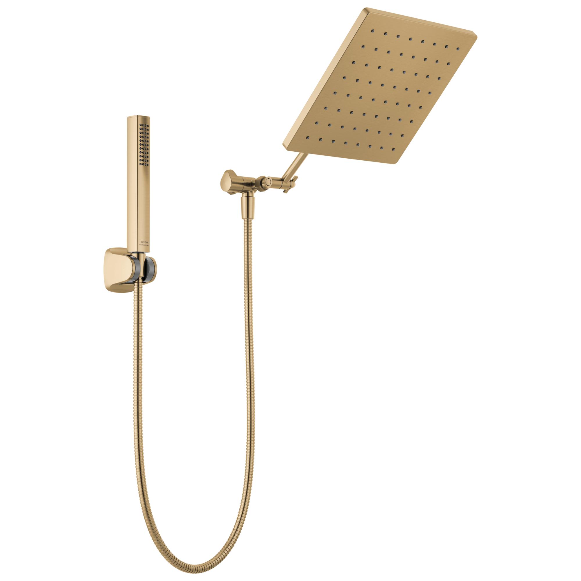 DELTA® 75527-CZ Soft Shower Head and Hand Held, 1.75 gpm Flow Rate, 80 psi Pressure, Champagne Bronze, Import