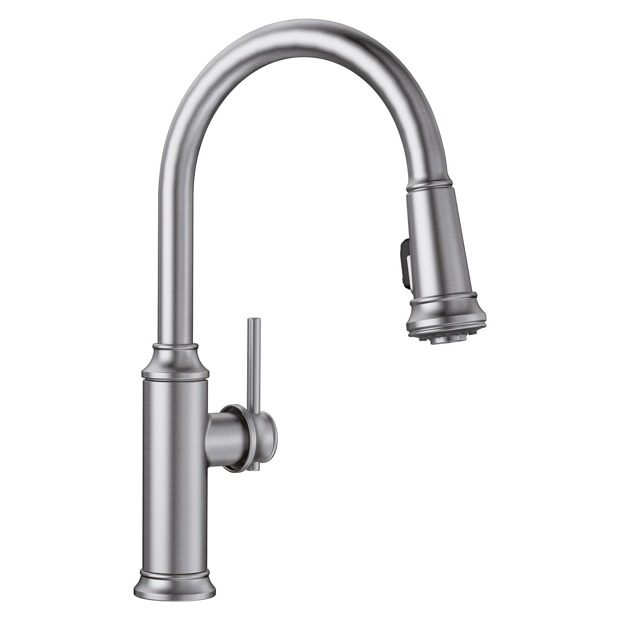 Blanco 442500 EMPRESSA™ Kitchen Faucet With Dual Spray, 1.5 gpm Flow Rate, Stainless, 1 Handles, 1 Faucet Holes, Function: Traditional
