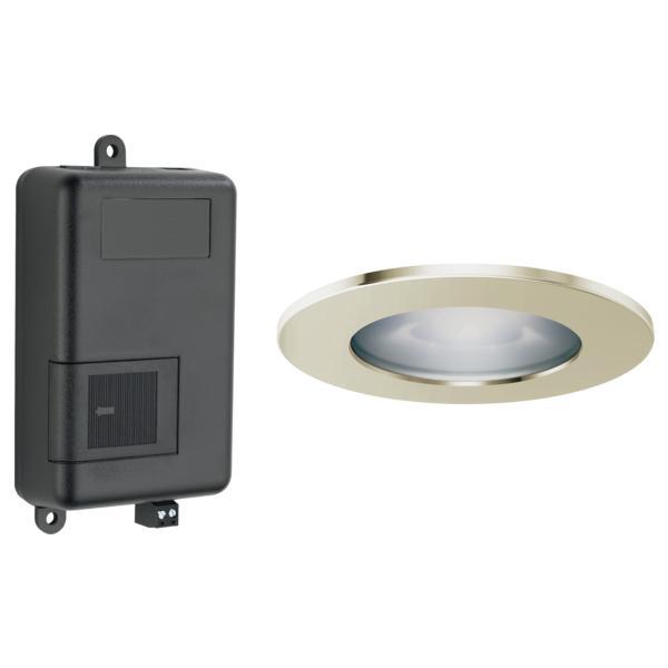 Brizo® 8SP-MU-4-PN-L LED Light Chromatherapy System and Trim Ring, For Use With 8CB-600/8CH-600 and 8CN-600 control, 60 Watt Incandescent Bulb, Lumicoat Polished Nickel