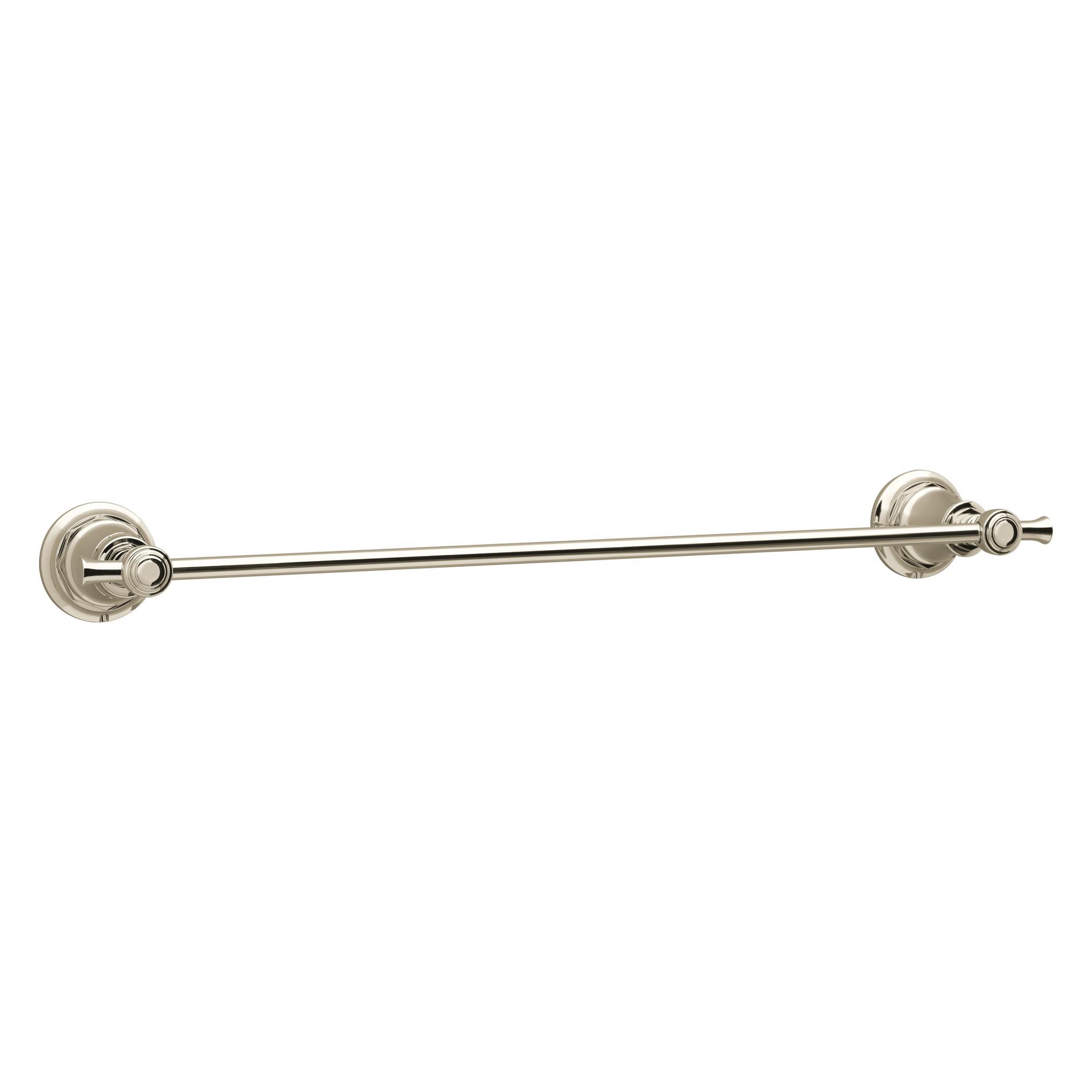 Brizo® 691861-PN Rook™ Towel Bar, 18 in L Bar, 3-1/2 in OAD x 2-5/16 in OAH, Polished Nickel, Import
