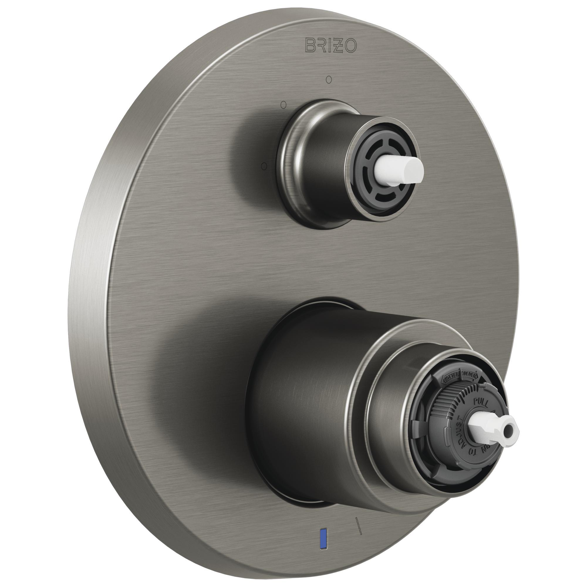 Brizo® T75P535-SLLHP Pressure Balance Valve With Integrated 3-Function Diverter Trim, 5 gpm Valve, Luxe Steel