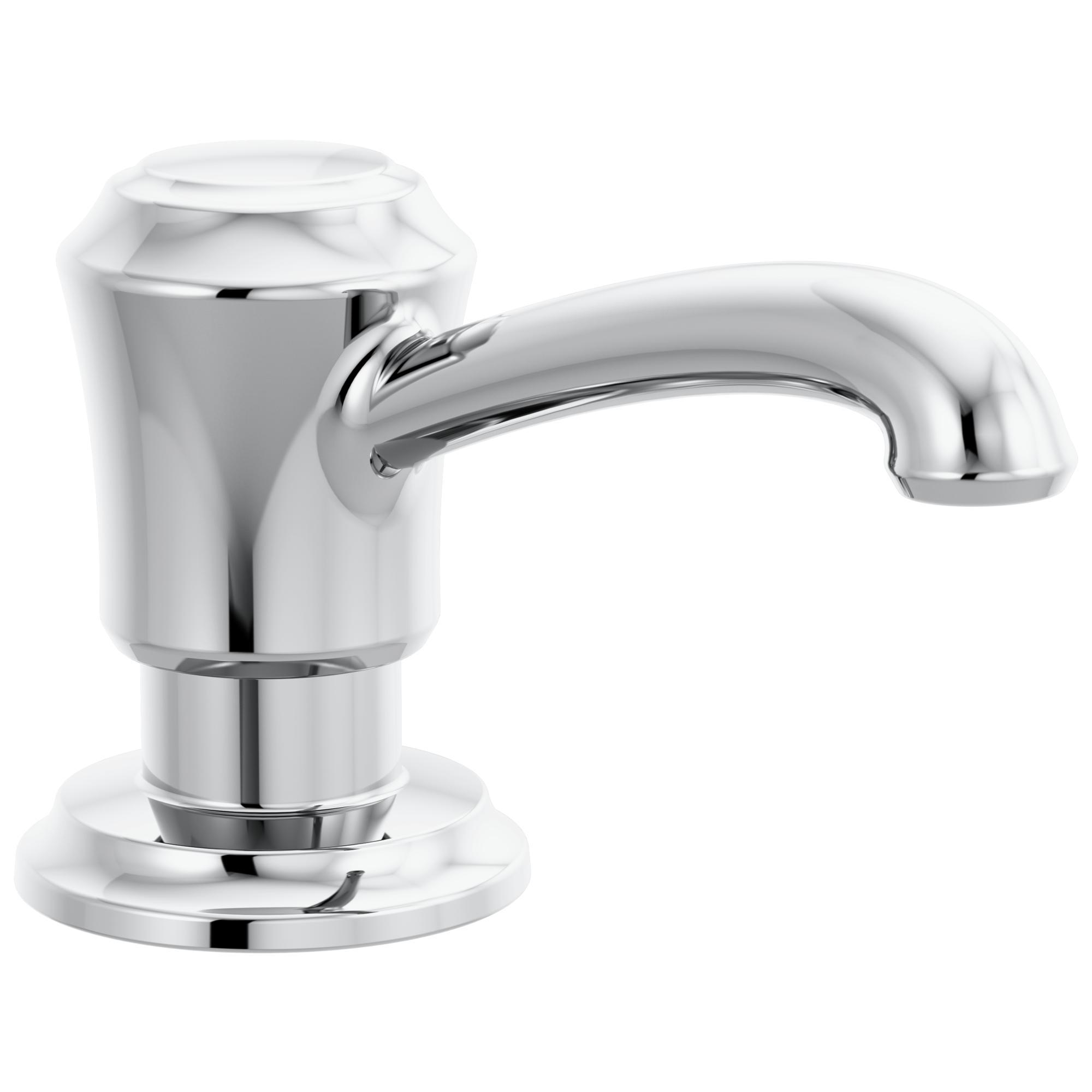 DELTA® RP100735PCPR Soap Dispenser, 13 oz Capacity, 2.88 in OAL, Deck Mounting, Import