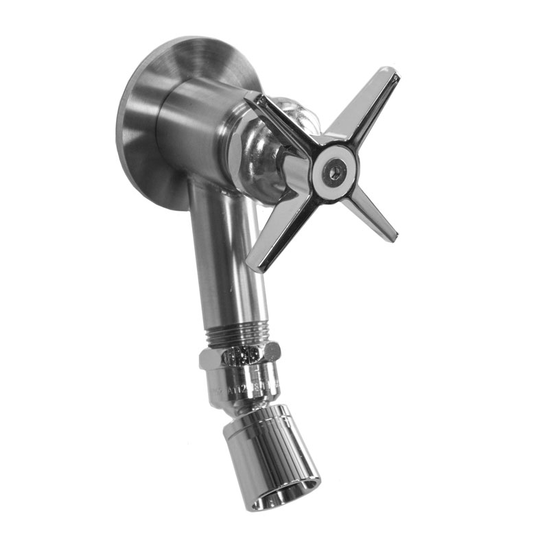 Outdoor Shower Company WMFS-442-CHV-SS Wall Mount Foot Shower