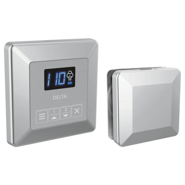 DELTA® 5CH-250T-PR Square Steam Shower Control, Digital Display, Lumicoat Chrome, Domestic