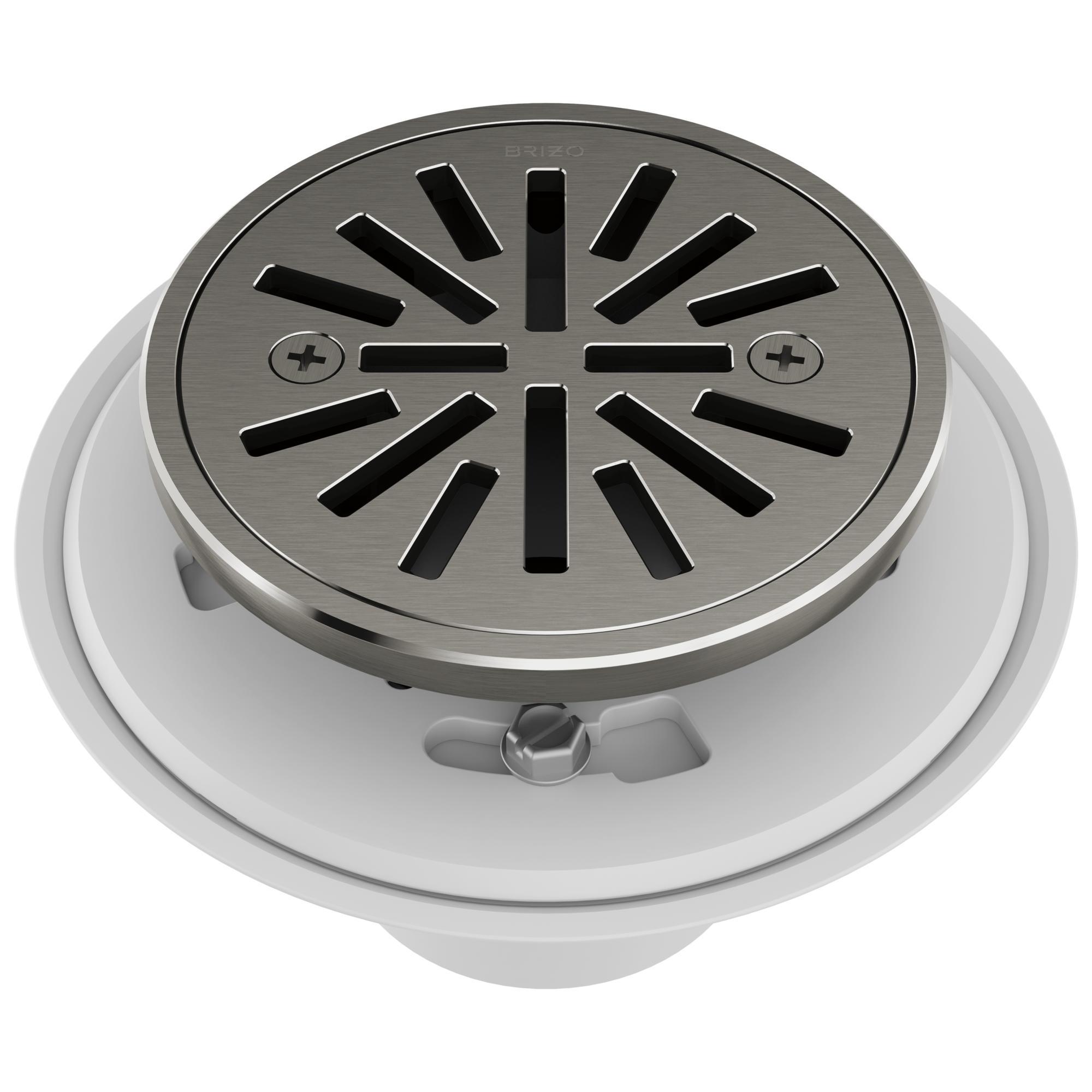 Brizo® BT061414-SL Round Shower Drain, 4 in Nominal, Import