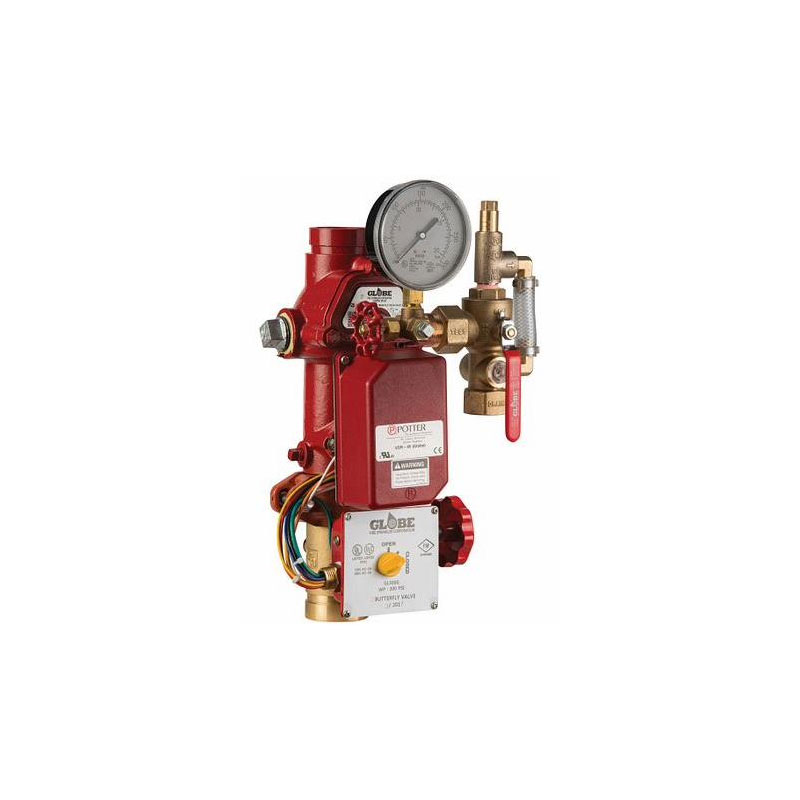 Victaulic&reg; S040UMCRV0 UMC Right Hand Universal Manifold Check Valve With Control Valve and Hose, 4 in