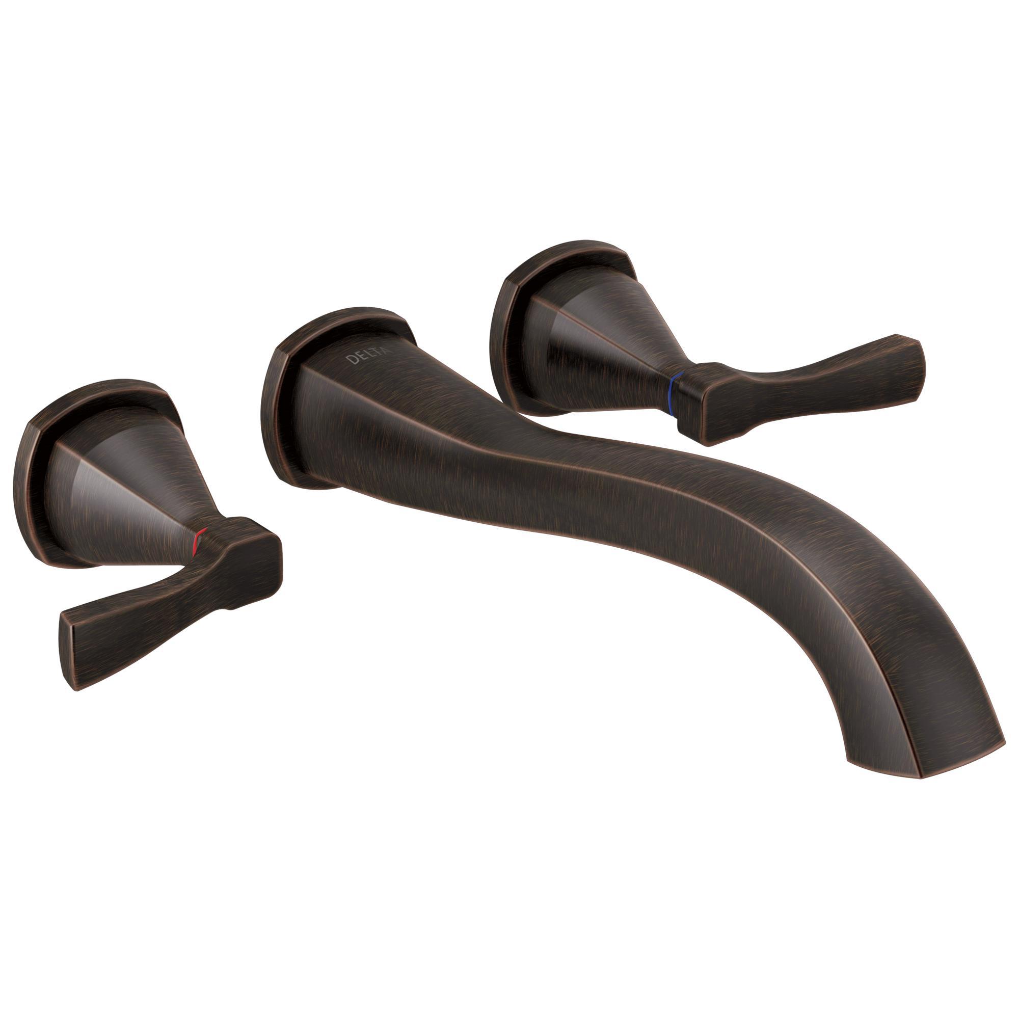 DELTA® T5776-RBWL Stryke™ Tub Filler, 8 gpm Flow Rate, 8 in Center, Venetian Bronze, 2 Handles, Import, Commercial