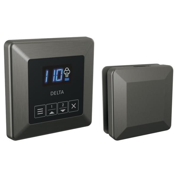 DELTA® 5CH-250T-KS-PR Square Steam Shower Control, Digital Display, Lumicoat Black Stainless, Domestic