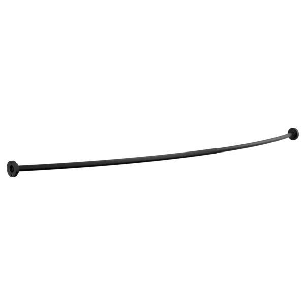 Peerless® PA906-BL PA906 Adjustable Shower Rod, 2-1/16 in Dia Rod x 44 to 72 in L Rod/Track, Stainless Steel, Matte Black, Import