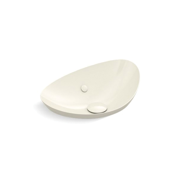 Kohler® 20704-96 Veil® Bathroom Sink With Overflow Drain, Oval Shape, 21-1/8 in W x 14-1/16 in D x 8-1/16 in H, Above-Counter Mount, Fireclay, Biscuit
