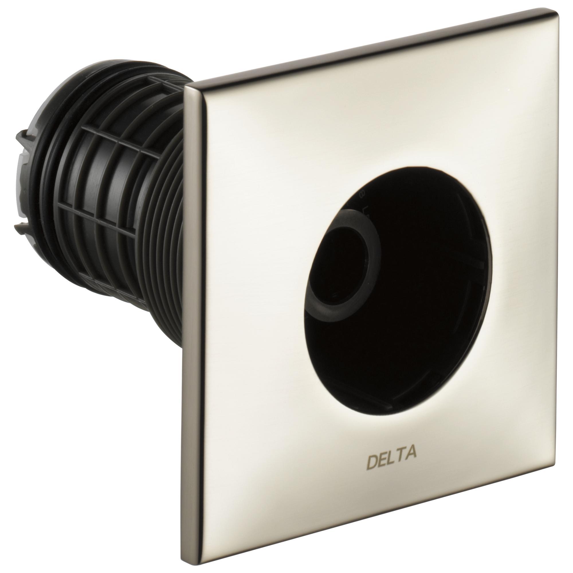 DELTA® T50210-SS-PR Flush Mount Square Body Spray Trim, For Use With HydraChoice™ Body Spray Systems, 1 gpm at 80 psi, Plastic, Lumicoat™ Stainless, Import