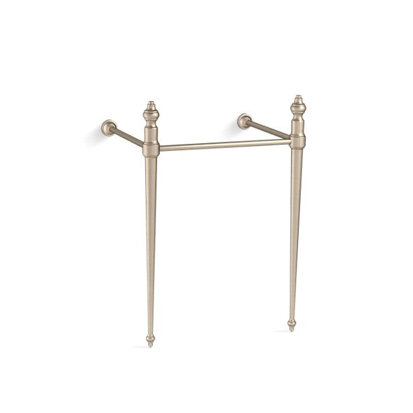 Kohler® 30009-BV Memoirs® Classic Console Table Leg, 20-11/16 in W x 18 in D Leg, Wall Mount, Solid Brass, Vibrant® Brushed Bronze