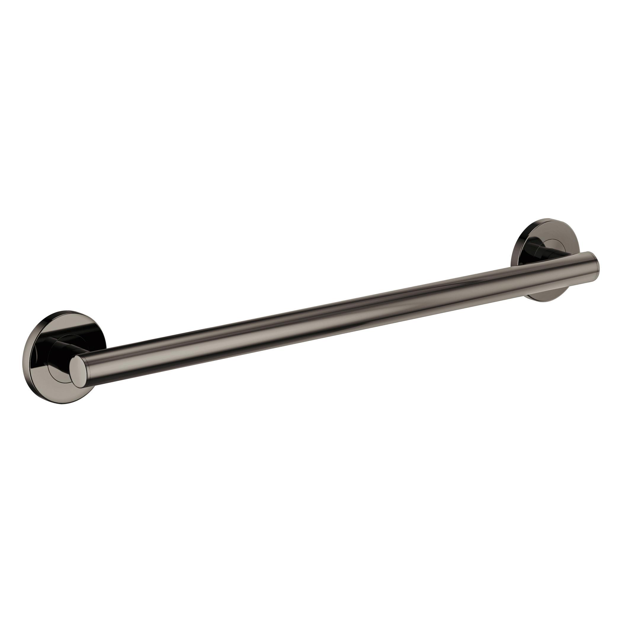 Brizo® 69375-BNX Euro Contemporary Round Decorative Grab Bar, 1-1/4 in Dia x 27-1/2 in L, Brilliance® Black Onyx, Import
