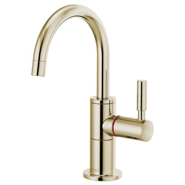 Brizo® 61320LF-H-PN Solna® Instant Hot Faucet, 1 gpm at 60 psi Flow Rate, Polished Nickel, 1 Handle, Domestic
