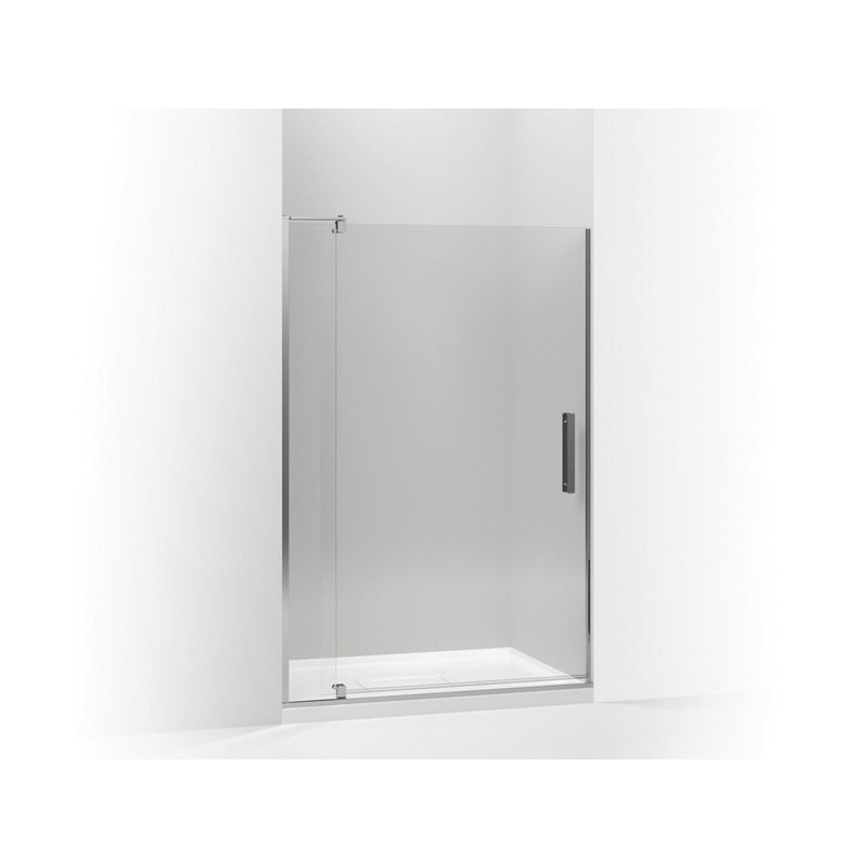 Kohler® 707546-L-SHP Pivot Shower Door, Crystal Clear Tempered Glass, Frameless Bright Polished Silver Frame, 39-1/8 to 44 in Opening Width, 5/16 in THK Glass