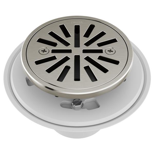 DELTA® DT061411-SS Round Shower Drain, 4 in Nominal, Import