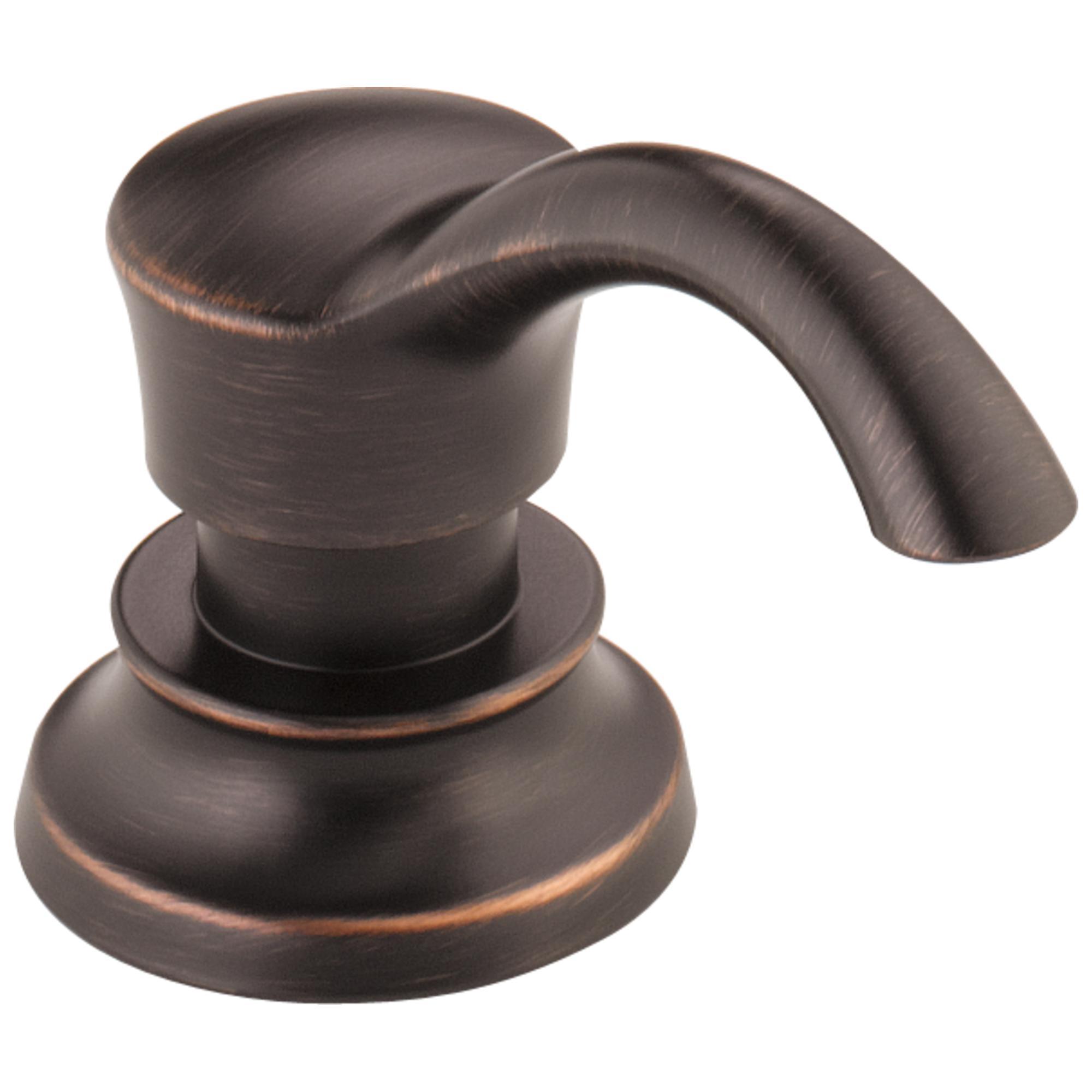 DELTA® RP71543RB Cassidy™ Soap/Lotion Dispenser, Venetian Bronze, 13 oz Capacity, Deck Mount, Brass